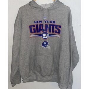 NFL Apparel New York Giants Hoodie Check Measurements For Size‎ Gray